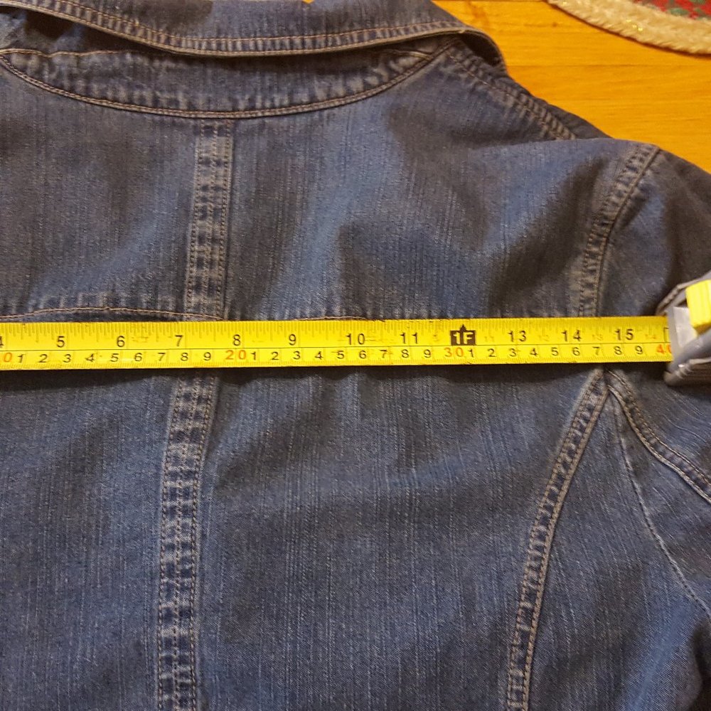 Women's Sonoma Cotton Denim Jean Jacket Blazer XL - Picture 9 of 13